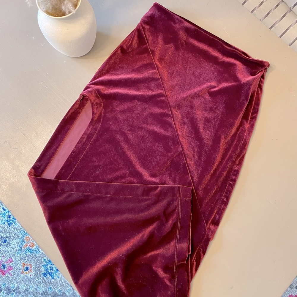 Forever 21 Velvet Slit Skirt